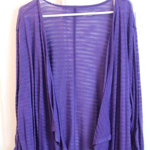 Catherines Open Front Cardigan - Purple